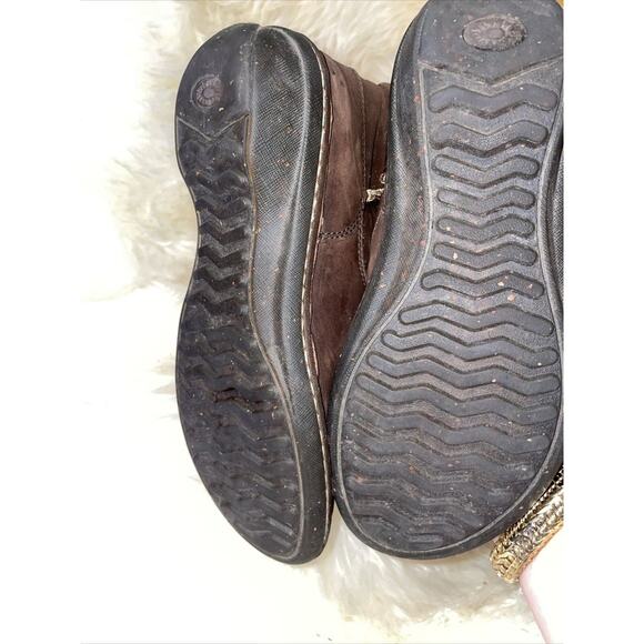 UGG Sherpa Lined Tall Brown Suede Boots Women's Shoe Size 6 - Picture 5 of 9